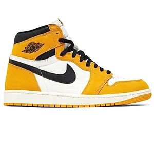 Nike Air Jordan 1 Retro High OG Yellow Black White Men's Shoes